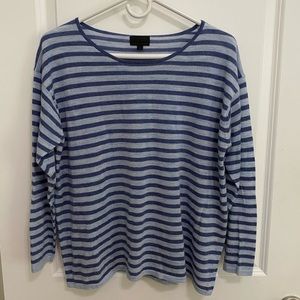 J.Crew cashmere boxy fit striped sweater sz Small